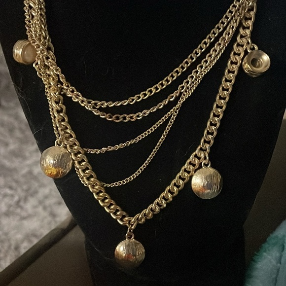Vintage multi stone multi stran necklace - Picture 7 of 8